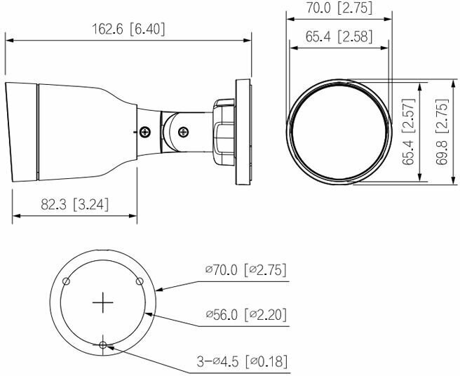 Видеокамера IP Dahua уличная цилиндрическая с Ик-подсветкой до 30м 2Мп; 1/2.8” CMOS; объектив 2.8мм - фото №6