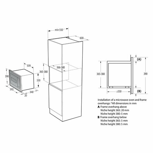 микроволновая печь gorenje mo20e2w Встраиваемая микроволновая печь Gorenje BM235G1SYW