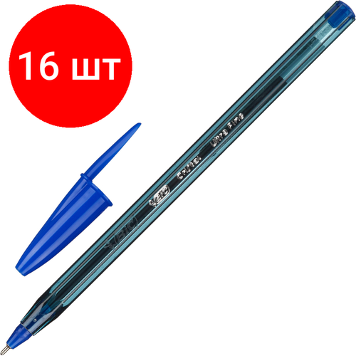 Комплект 16 штук, Ручка шариковая неавтомат. BIC Cristal Exact С0, масл,28 К20