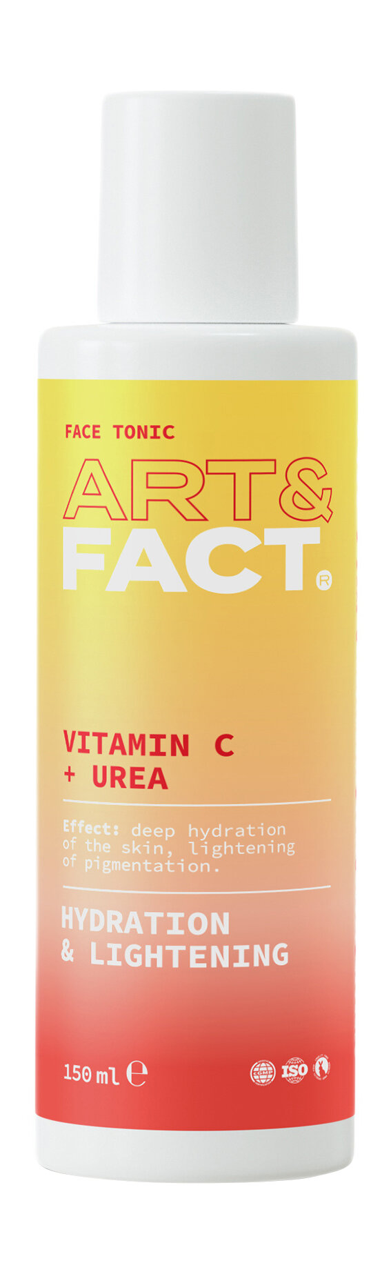 ART&FACT. Тоник для лица с витамином С и мочевиной для уменьшения пигментации увлажняющий, 150 мл