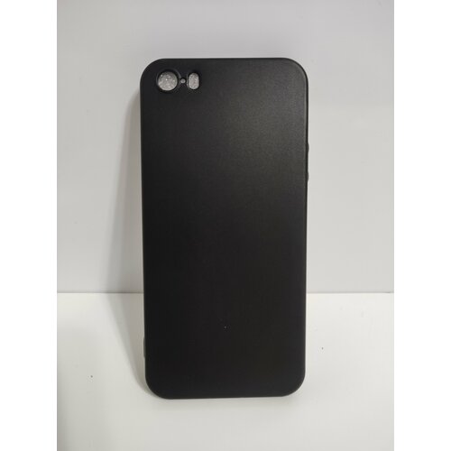 Apple iPhone 5 / 5s / 5se силиконовый чёрный чехол, эпл айфон 5 5с накладка бампер