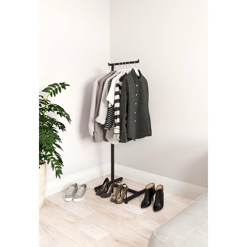 Г-образная черная напольная вешалка TACCOLA SASA в стиле лофт черный