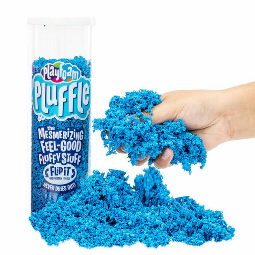 Живой кинетический песок Pluffle Синий