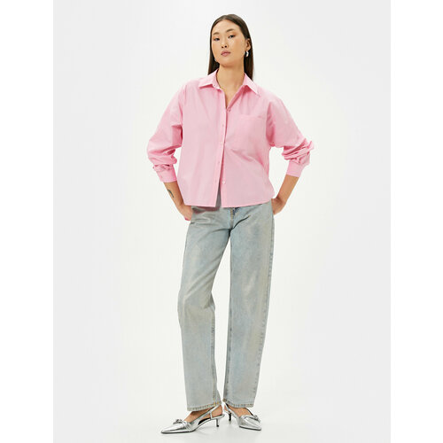 фото Рубашка koton, размер 40, розовый