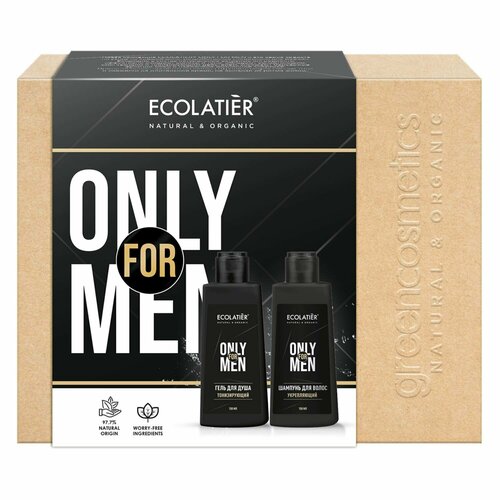 Набор подарочный Ecolatier Extra Only for Men, гель для душа / шампунь для волос