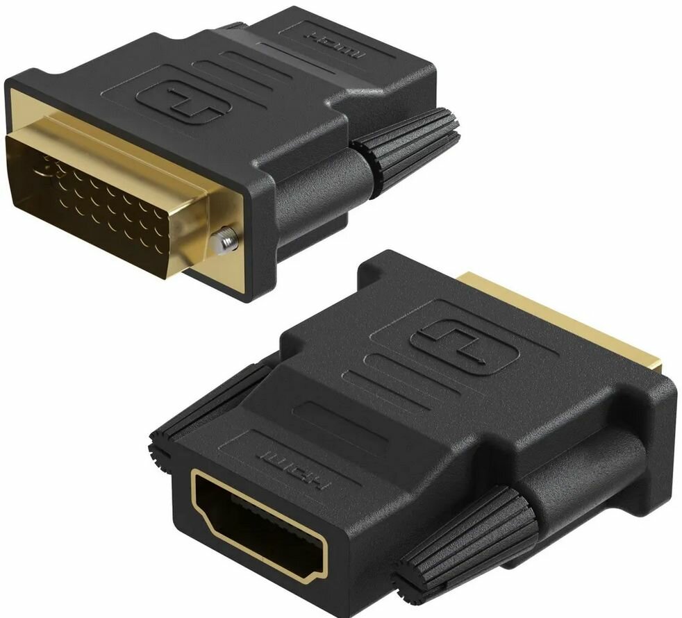 Адаптер видео переходник DVI-D (24+1)M - HDMI 19 F