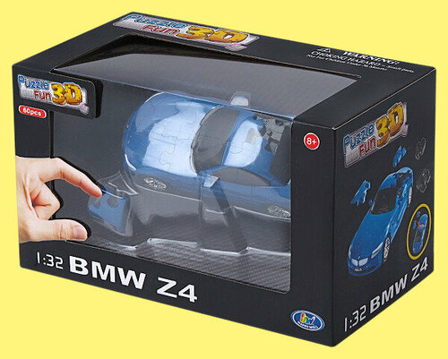 Головоломка-пазл 3D BMW Z4 (матовая синяя)