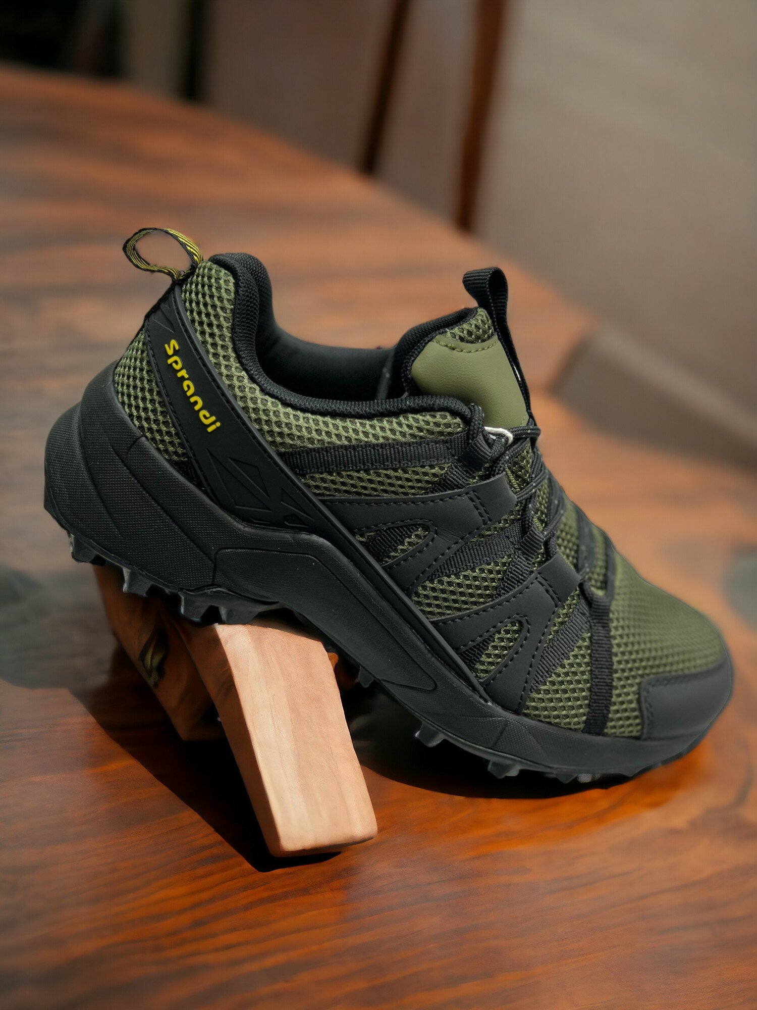 фото Кроссовки мужские Sprandi (45)/хаки/деми/текстиль/трек