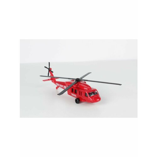 фото Игрушка пожарный вертолет черный ястреб коллекционная модель welly