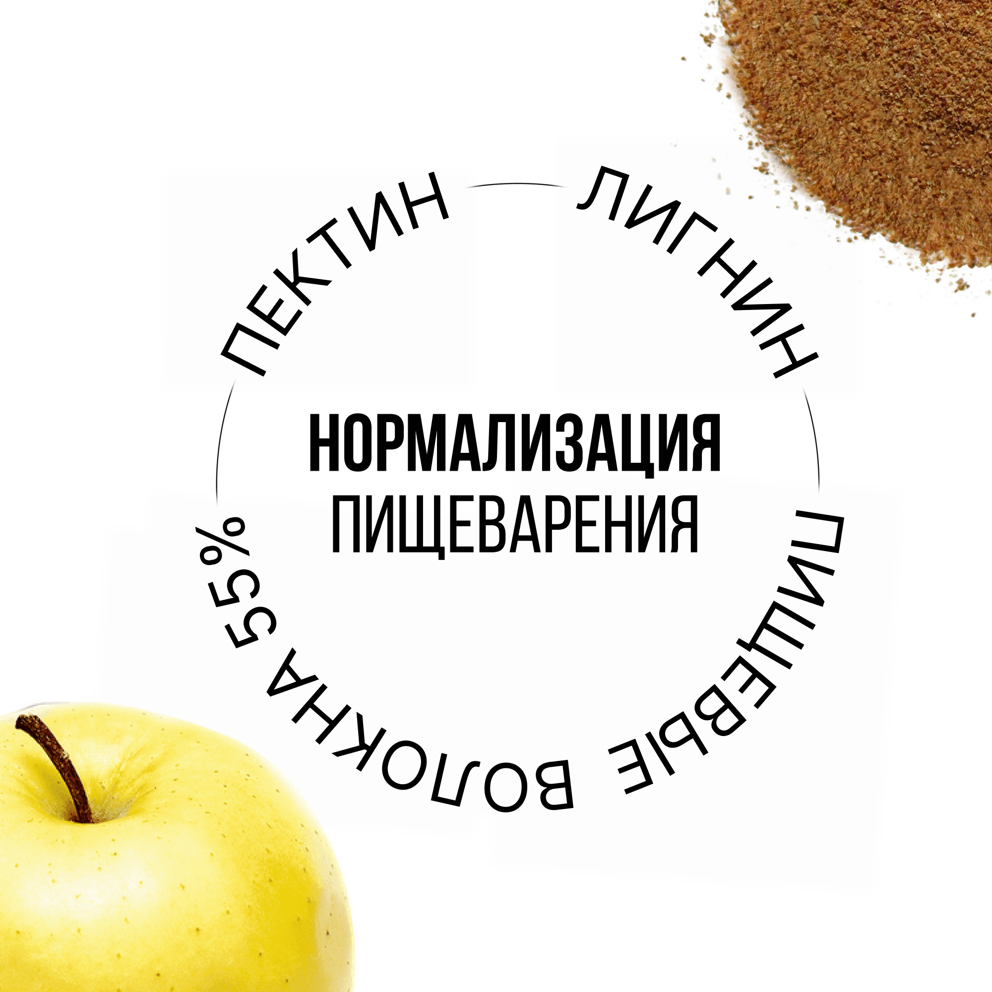 Изображение Яблочная клетчатка для похудения и очищения, 350 г