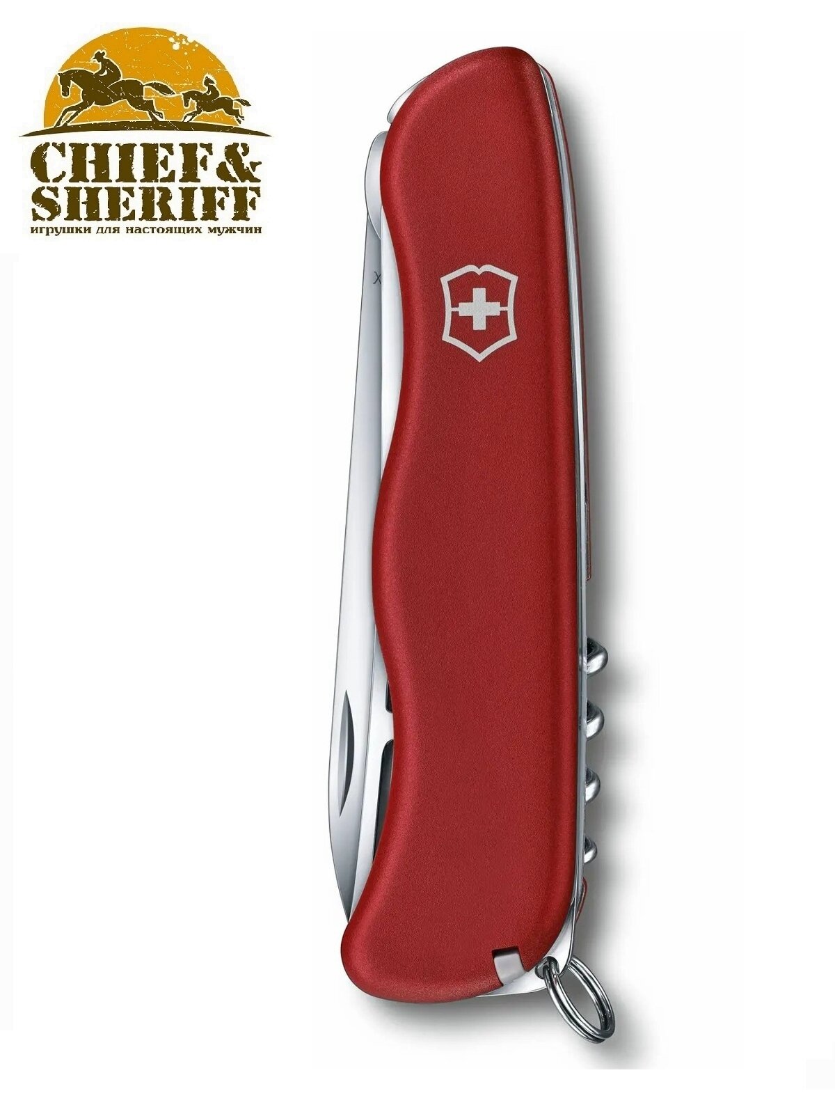 Складной нож VICTORINOX Cheese Master, 8 функций, 111мм, красный - фото №9