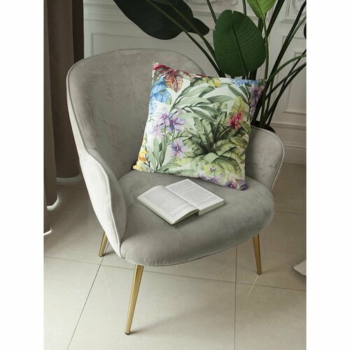 Подушка декоративная Джунгли бархат 43х43 см 1380₽