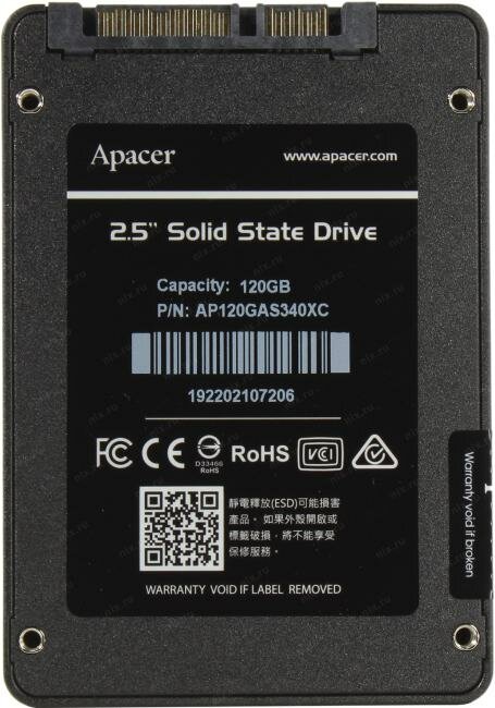 Накопитель SSD Apacer AS340 Panther 120Gb (AP120GAS340XC-1) - фото №19