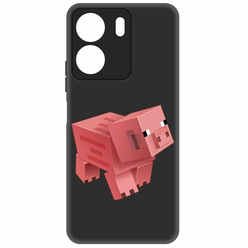 Чехол-накладка Krutoff Soft Case Minecraft-Свинка для Xiaomi Poco C65 черный чехол накладка krutoff soft case minecraft свинка для xiaomi poco f4 черный