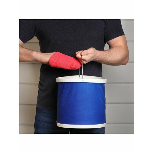 Ведро складное 9 литров текстильное для автомобиля 600₽