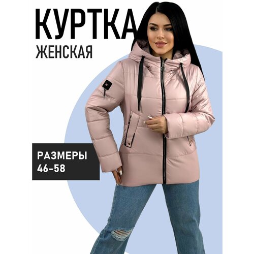 фото Куртка diffberd, размер 52, розовый