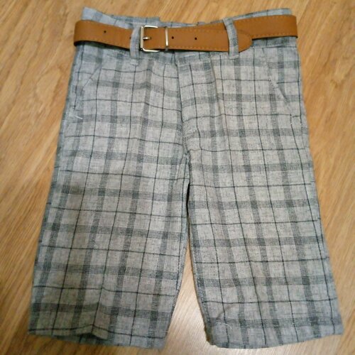 фото Шорты шорты для мальчика, размер 110/52, серый, белый нет бренда