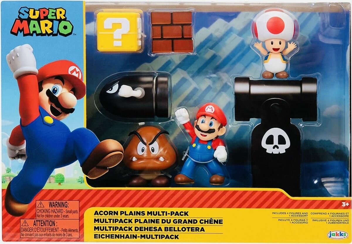 SUPER MARIO Игровой набор Nintendo 2.5" Acorn Plains, Марио