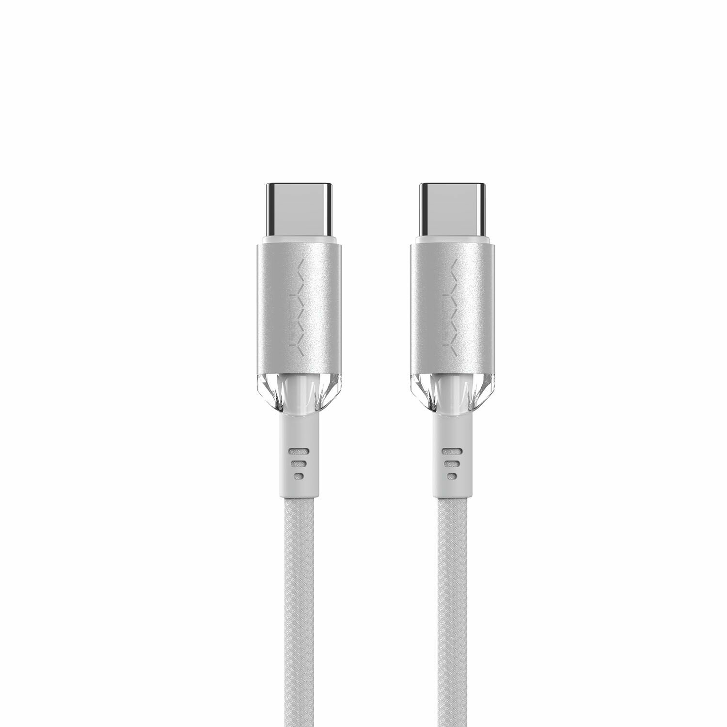 Кабель Type-C - Type-C Vyvylabs Crystal Series Fast Charging Data Cable, 60W, 1м, белый