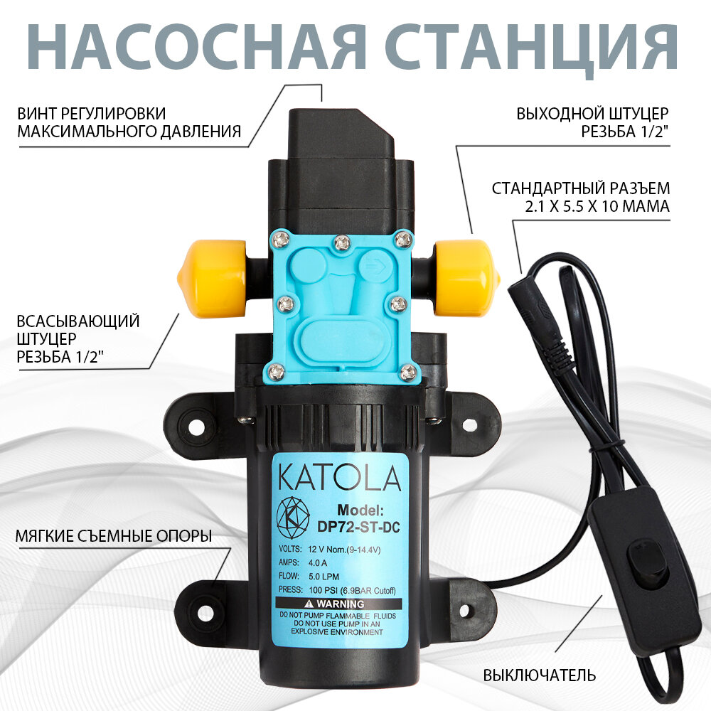 Насос помпа высокого давления KATOLA DP72-SF-DC-DC/AC