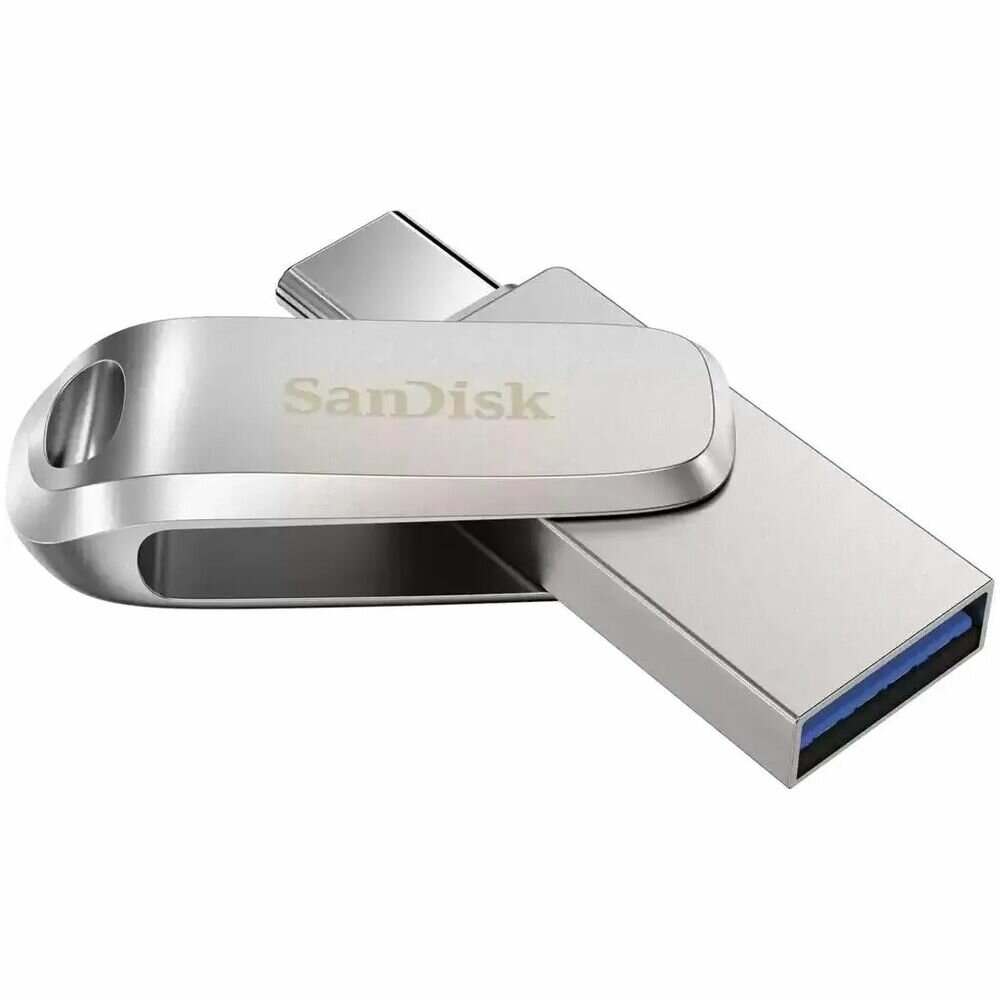 USB Flash накопитель 64GB SanDisk Ultra Dual Drive Luxe (SDDDC4-064G-G46) USB 3.0 + Type C (OTG) Серый