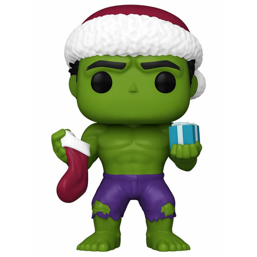 фигурка funko pop bobble marvel holiday gingerbread hulk Фигурка Funko POP! Bobble Marvel Holiday Green Hulk (Exc) (1321) 74731