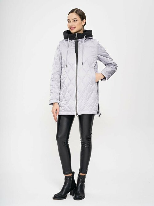 Куртка  OHARA, размер 44, серый, лиловый