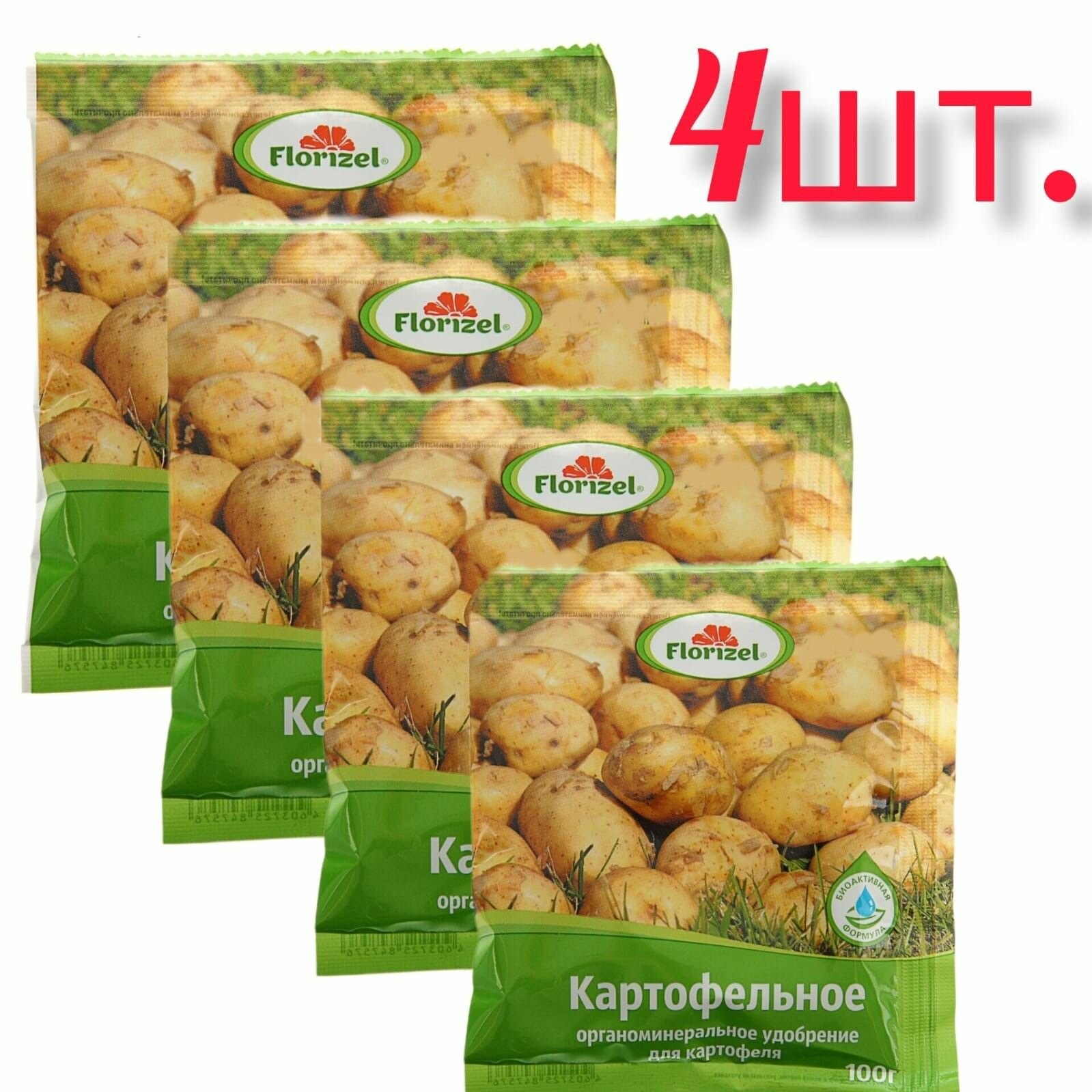Удобрение органоминеральное Картофельное Florizel, 4шт по 100 г - фотография № 1