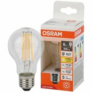 Светодиодная лампа Ledvance-osram Osram LED STAR CL A75 6W/827 230V FIL CL E27 10X1RU