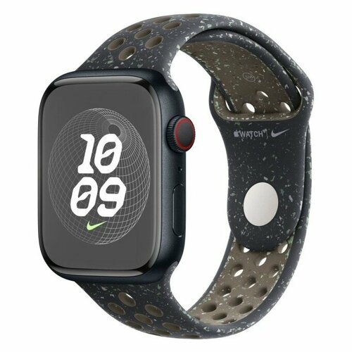 Apple Watch Series 9 45 мм алюминий цвета тёмная ночь Midnight Sky Nike Sport Band размер ML MR9Q3 4418500₽