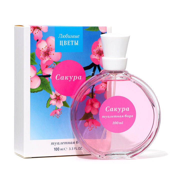 фото Туалетная вода женская "Любимые цветы" сакура, 100 мл (по мотивам Moon Sparkle (Escada)