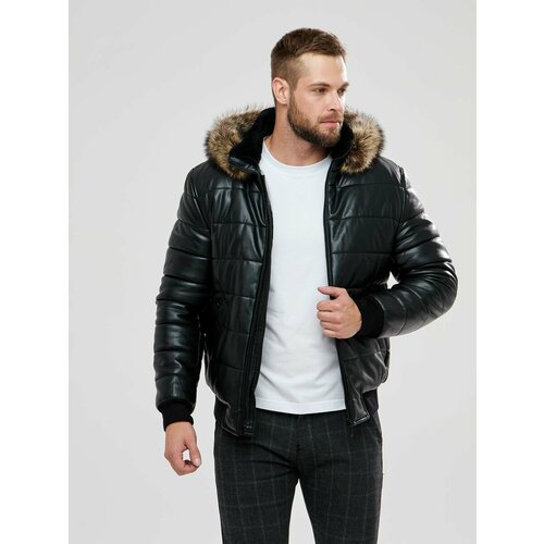 фото Пуховик indiwear пховик, размер 48, черный