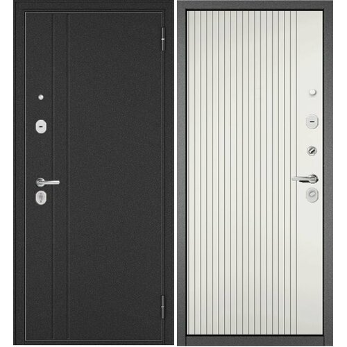 Дверь стальная Мастино TRUST ECO RL-2161 Антрацит букле-Белоснежный 860 левая 31637₽