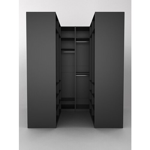 Комплект гардеробных шкафов Комфорт 2 Черный 200 x 200 x 240 см 100085₽