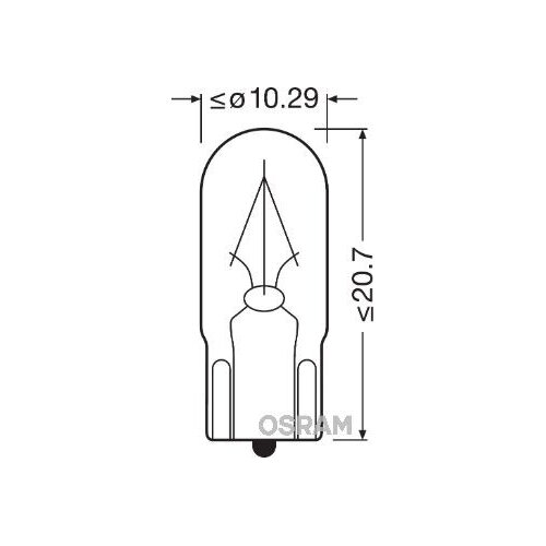 Лампа автомобильная oсвещение салона, OSRAM 2840 (1 шт.)