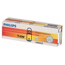 Лампа подсветки Philips 12929CP T4W 12V 4W в панель приборов, 1