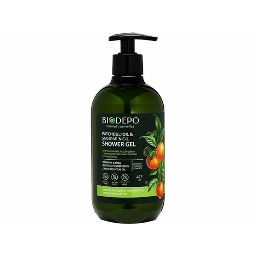 Гель для душа натуральный BIODEPO Patchouli oil & mandarin oil