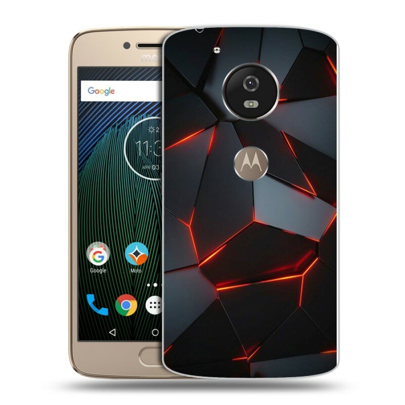 Дизайнерский силиконовый чехол для Моторола Мото Ж5с / Motorola Moto G5s Яркие абстракции