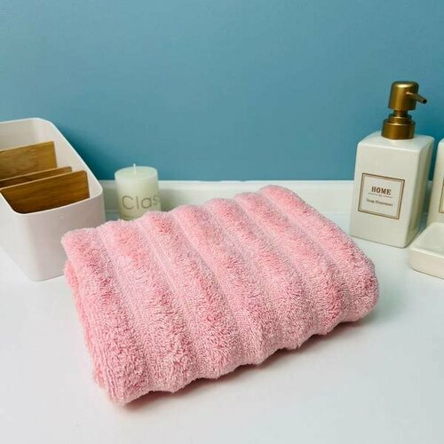 Полотенце махровое 5090см FLUFFY цвет пудровый 01-050 плотность 500грм2 829₽