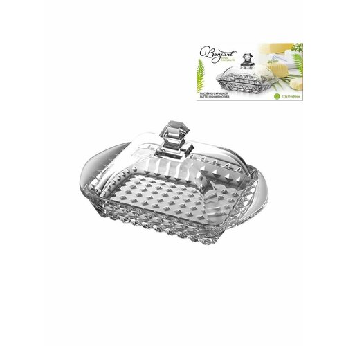 Масленка стеклянная с крышкой из стекла для сливочного масла 684₽