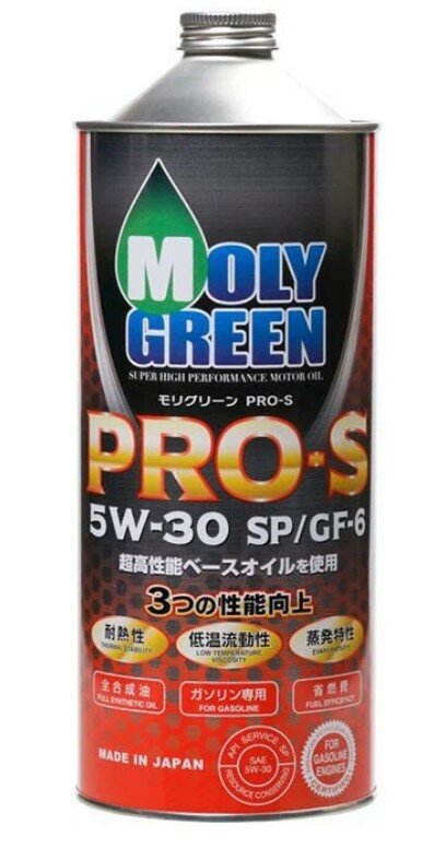 Синтетическое моторное масло MolyGreen Pro S 5W30 SP/GF-6A, 1л арт. 0470189