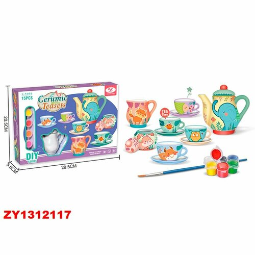 Сюжетно-ролевые игрушки Набор посуды керамика 868-E18 с красками сюжетно ролевые игрушки набор посуды zy1495510 керамика