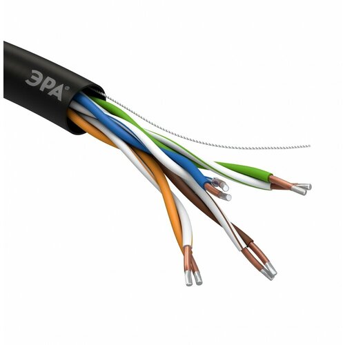 ЭРА Кабель витая пара U/UTP 4x2x24AWG Cat5e CCA PE OUTDOOR 305м SIMPLE (Б0044436)