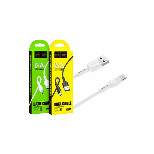 usb кабель hoco x33 type c 5a surge charging data cable l 1м черный Кабель USB - Type-C Hoco X33 (5A) Белый