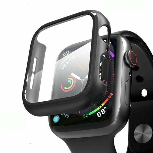 Защитное стекло с бампером ANANK Watch Guard for Apple Watch 45mm (Black)