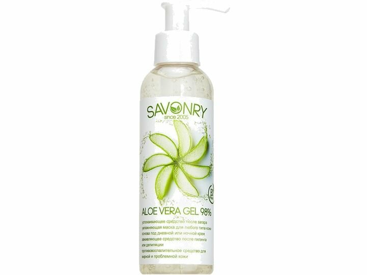 Гель для лица и тела Savonry Aloe vera 98%