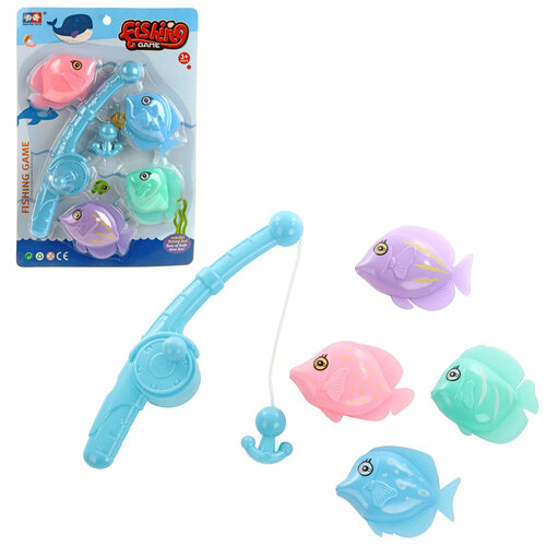 Рыбалка магнитная, 1 удочка и рыбки, Veld Co / Игрушка для купания игровой набор рыбалка veld co игрушка для купания