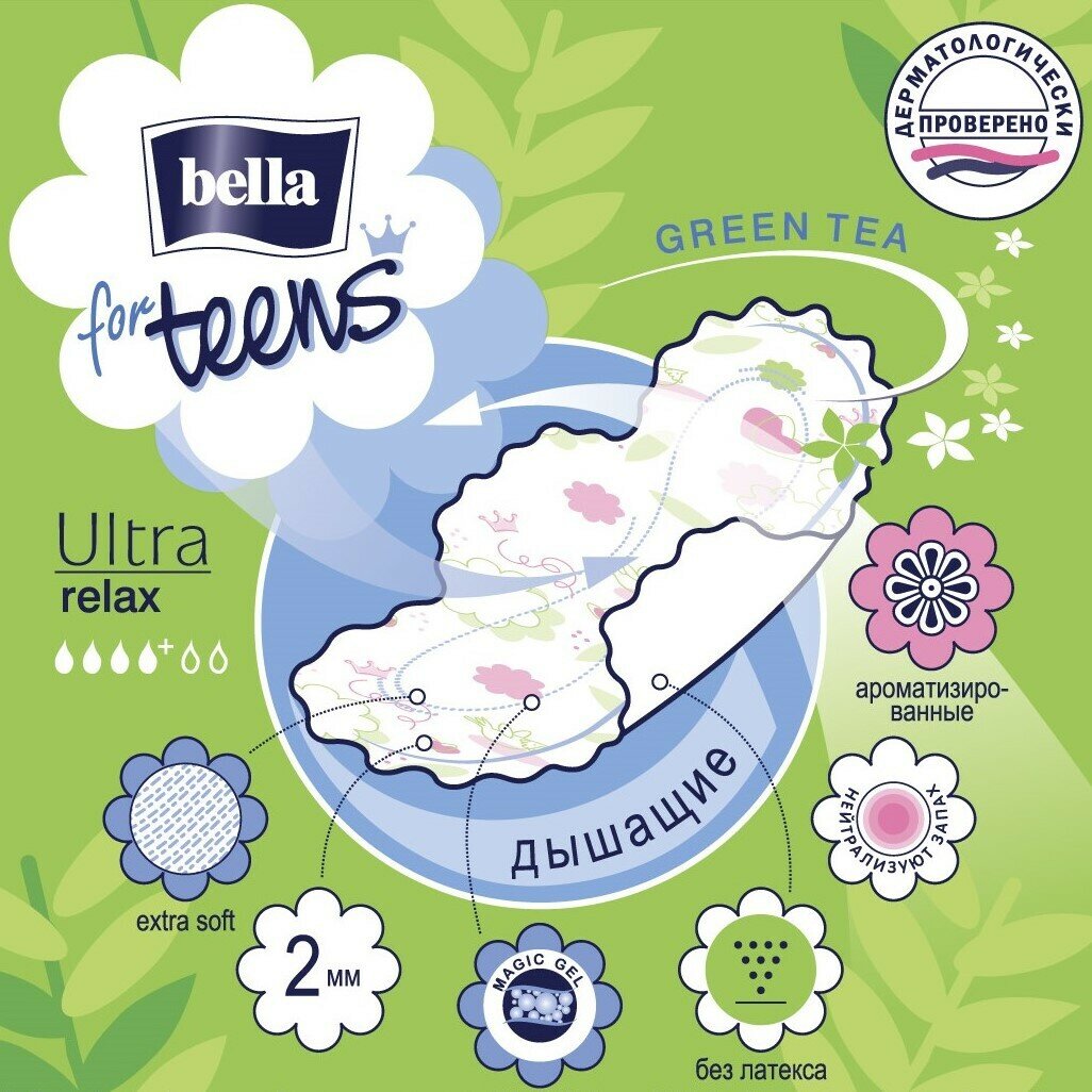 Изображение Прокладки женские ультратонкие bella for teens ultra Relax, 10 шт.