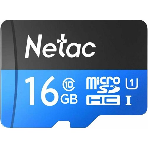 Карта памяти Netac MicroSD card P500 Standard 16GB, retail version w/SD карта памяти netac p500 nt02p500stn 016g r 16gb sd adapter