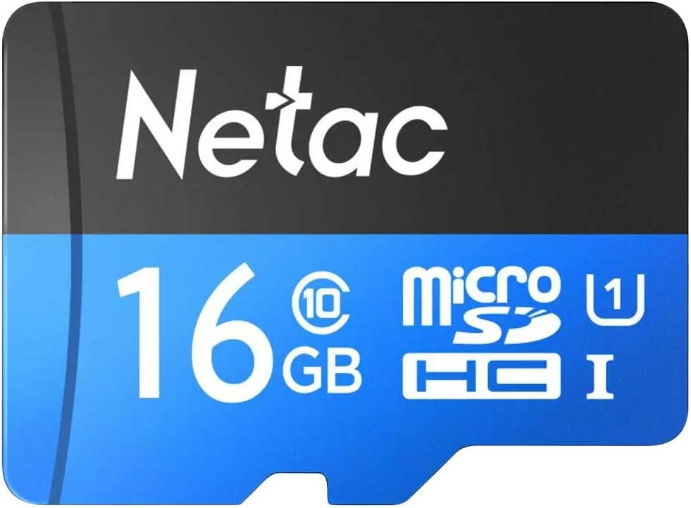 Карта памяти Netac MicroSD card P500 Standard 16GB, retail version w/SD